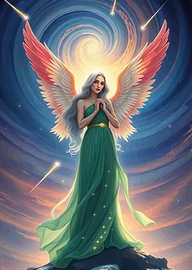 Angel Wings Celestial Scene