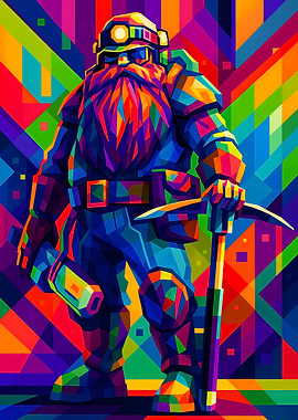 Deep rock Galactic Dwarf Miner Digital Art