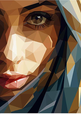 Abstract Polygonal Portrait
