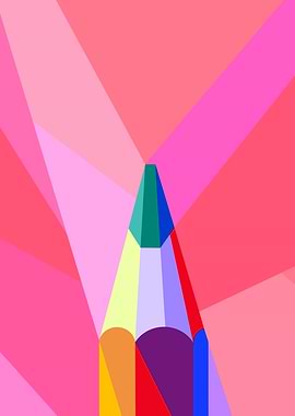 Colorful Pencil Abstract Art