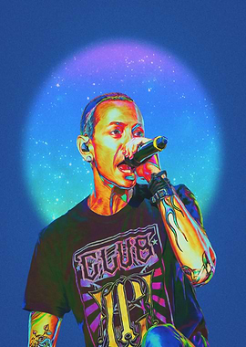 Chester Bennington Colorful Portrait