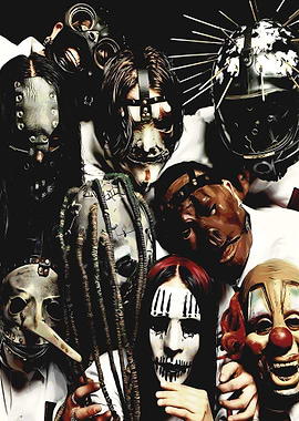 Slipknot band members masked portrait