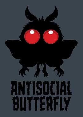 Antisocial Butterfly Mothman Cryptid