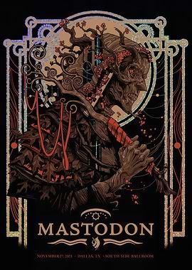 Mastodon Concert Poster - Dallas 2021