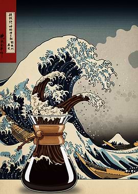 The Great Wave Coffee Pour Over