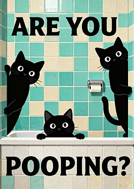 Are You Pooping? Cats in Bathroom
