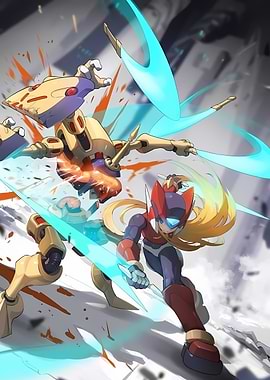Mega Man Zero Battle Scene