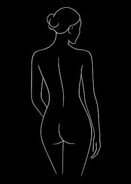 Grace — Minimal Line Art Female Silhouette