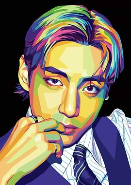 Colorful Portrait of V BTS