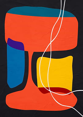 Abstract Shapes on Black Background