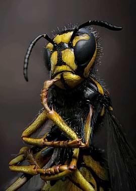 Detailed Wasp Portrait