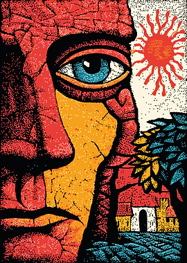 Surreal Facescape Sunset