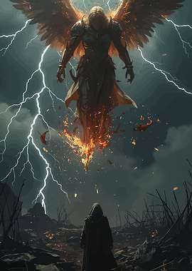 Angel Hooded Figure Storm