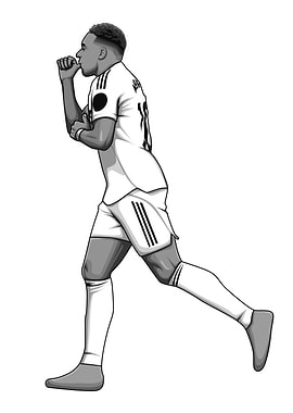Kylian Mbappé Black and White Version