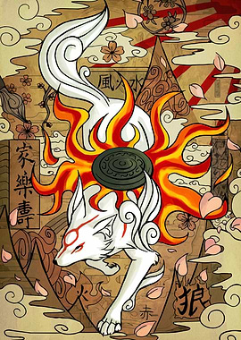 Okami Amaterasu Digital Art
