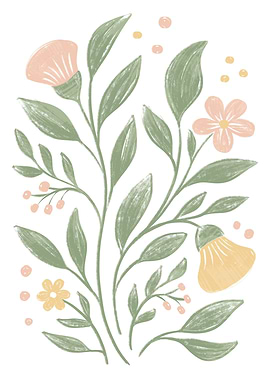 Pastel flora