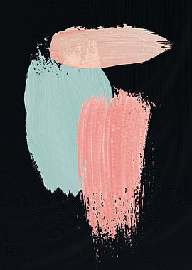 Abstract Brush Strokes on Black