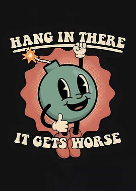 Hang In There Bomb Cartoon