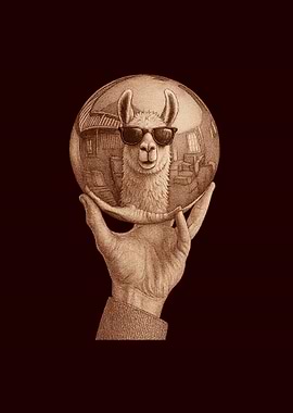 Surreal llama meets Escher