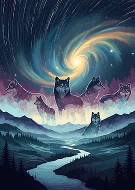 Wolves swirling galaxy