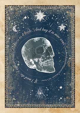 Shakespearean Skull in Celestial Frame