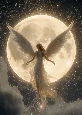 Angel with Wings Moonlight