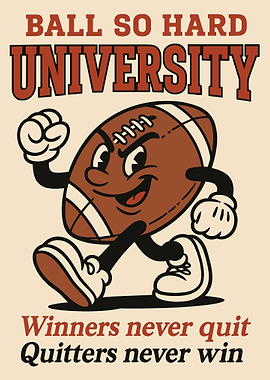 Ball So Hard University Football Cartoon