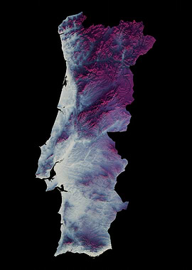 Portugal Topographic Map