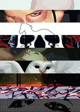 Abstract Collage of Varied Imagery