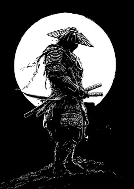 Samurai Warrior with Swords