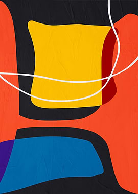 Abstract Color Block Art