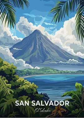 San Salvador, El Salvador Travel Poster