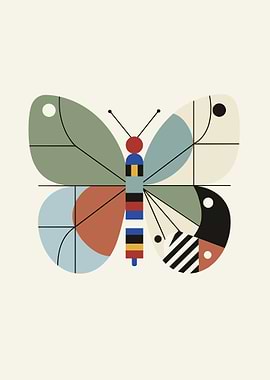 Geometric Butterfly Art Print