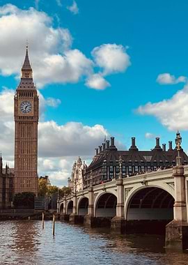 Big Ben and Westminster Bridge, London