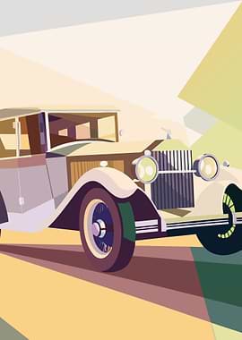 Vintage Car Illustration