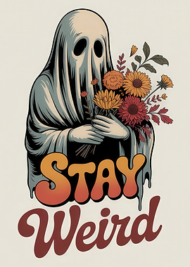 Stay Weird Halloween Ghost