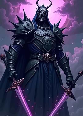 Dark Knight Purple Swords