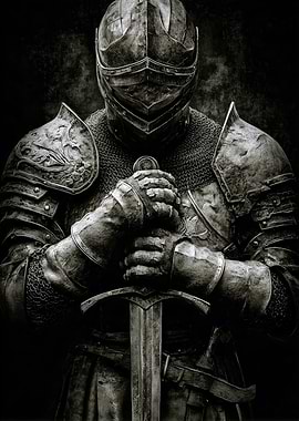 Monochrome Knight with Sword