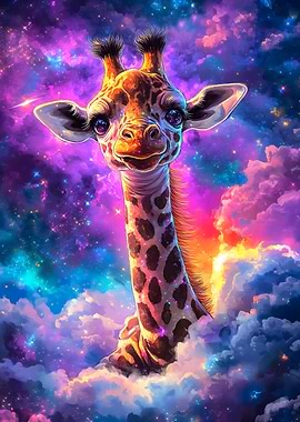 Cosmic Giraffe Portrait