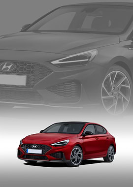 Red Hyundai i30 Fastback N Line