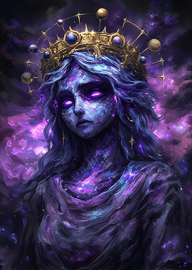 Cosmic Queen with Golden Crown
