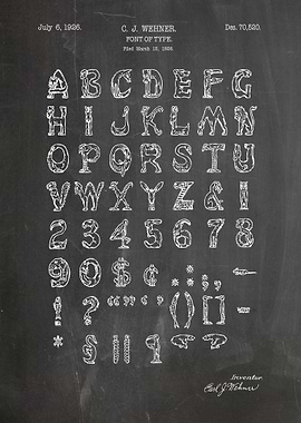 C.J. Wehner Font of Type Patent