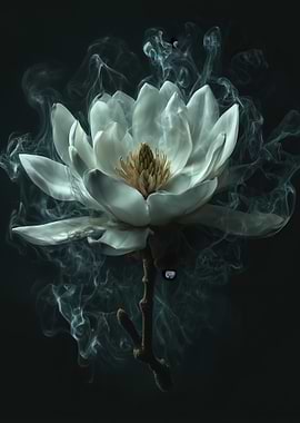 White Flower with Smoke