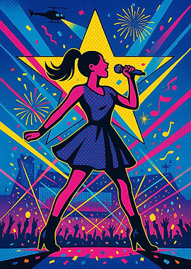 Pop Star Concert Illustration