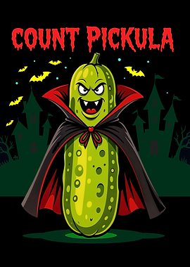 Count Pickula: Vampire Pickle Cartoon