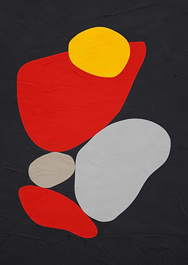 Abstract Shapes on Dark Textured Background