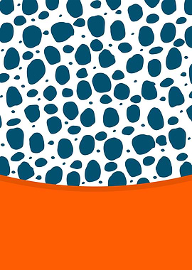 Abstract Blue Spots on White Background