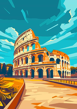 Colosseum Rome Digital Art
