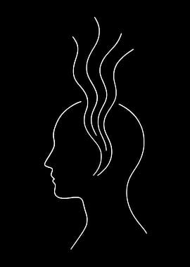 Mindflow — Minimal Line Art Silhouette