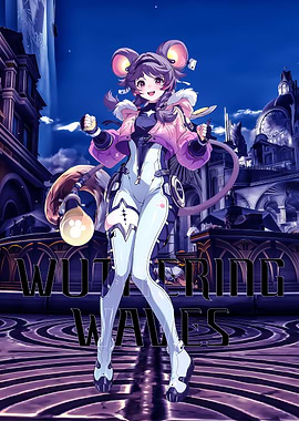 Anime Mouse Girl in Cityscape